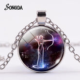 Colar com 12 Signos do Zodíaco e 12 Constelações da Galáxia - My dear oraculo store